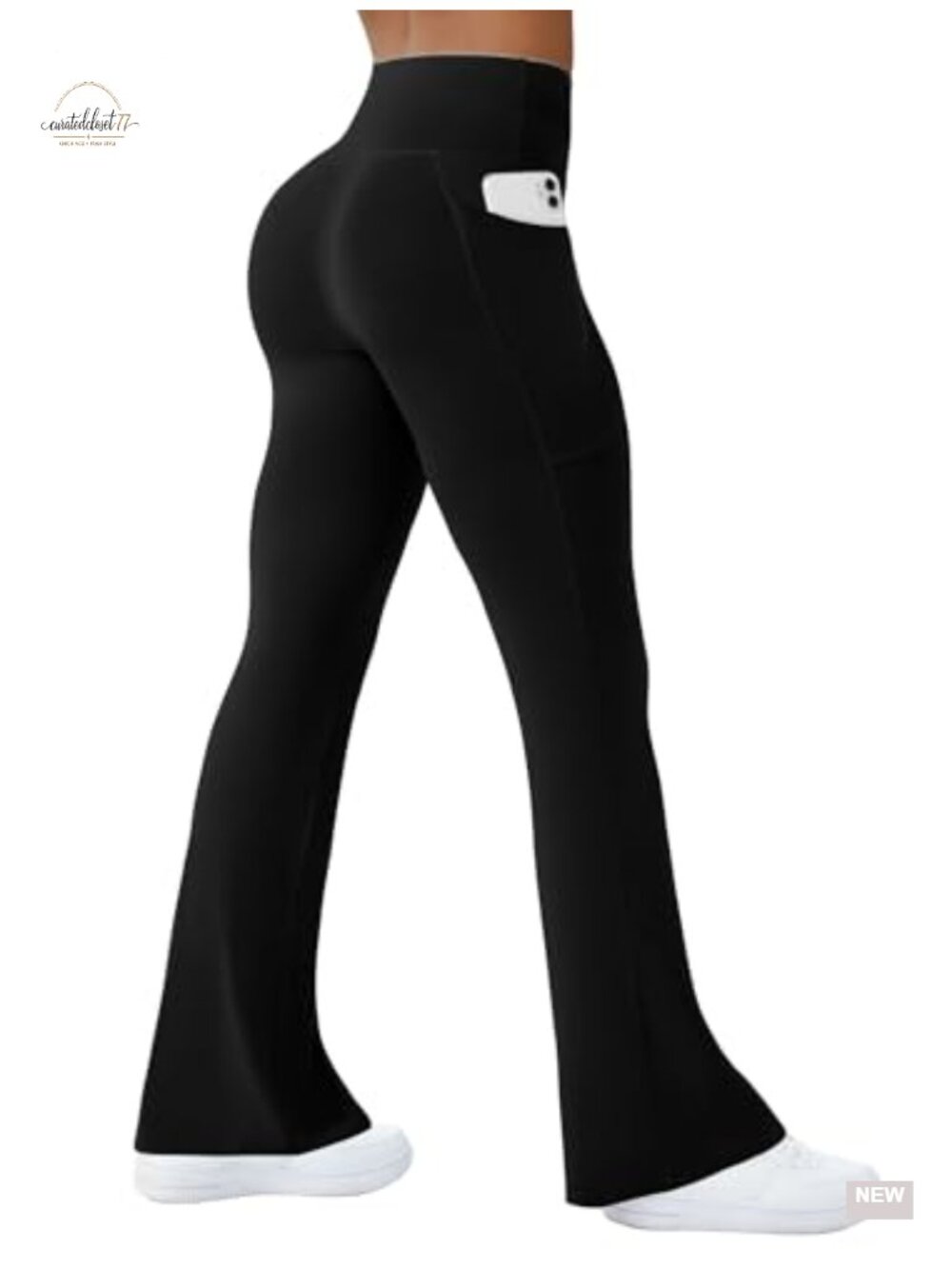 Seamless High Waist Flare Yoga Pants with Pockets